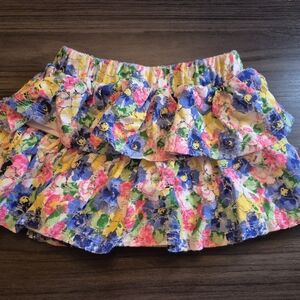 Disney Floral Ruffle Skirt in Blue, Pink, Yellow, Green